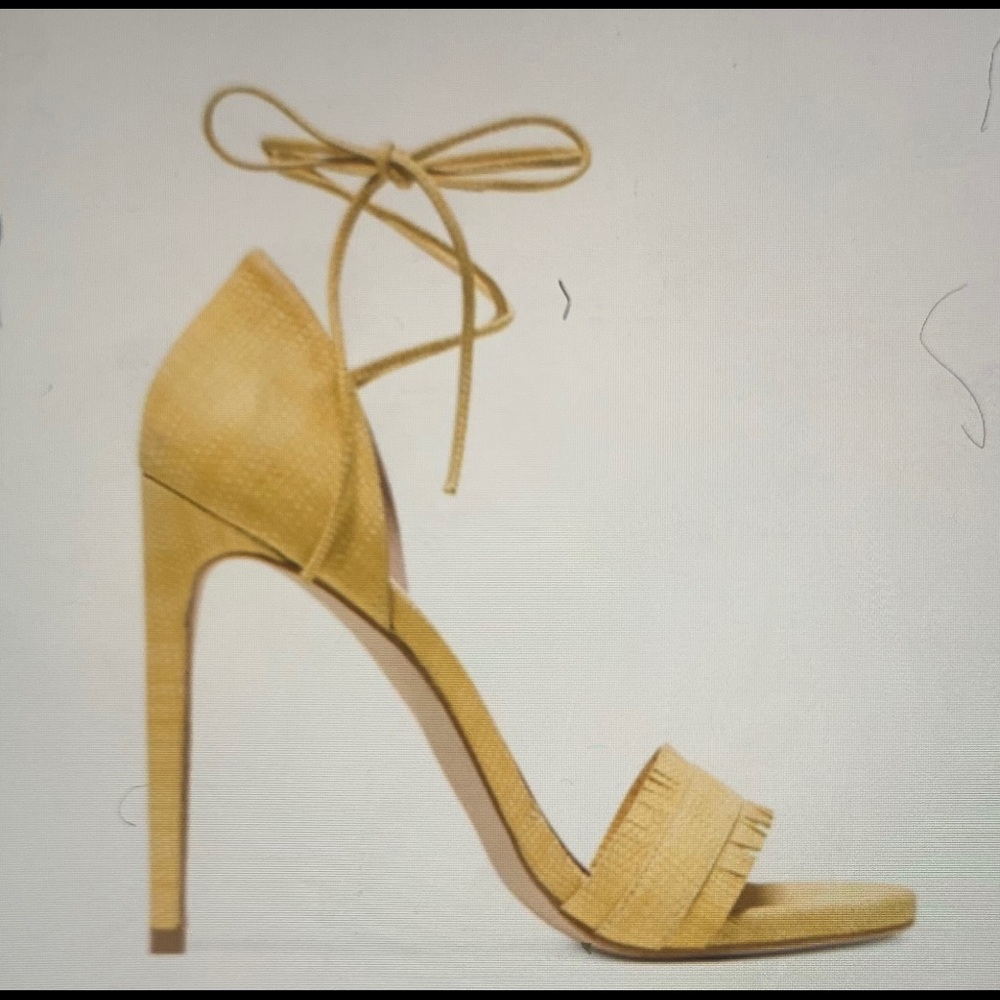 Stuart Weitzman Nudist Heels Gold Lizard Leather
